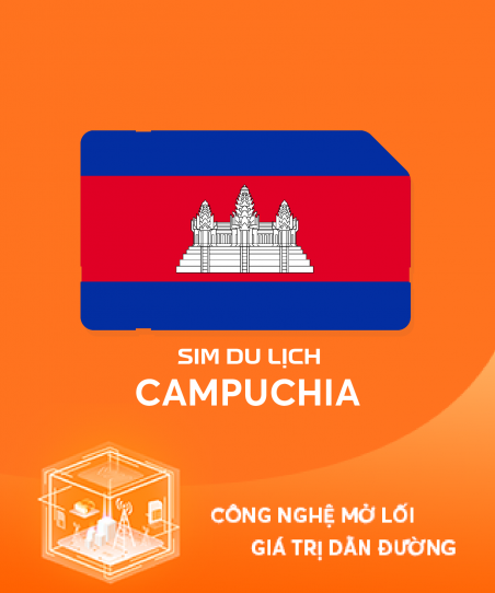 eSim du lịch Campuchia 3 ngày 2GB/ngày