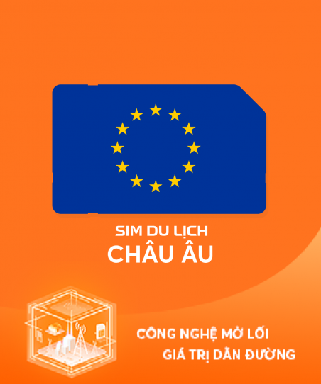 eSim du lịch 39 nước châu Âu 15 ngày 2GB/ngày